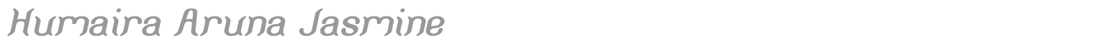 Humaira Aruna Jasmine font preview